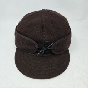 Stormy Kromer The Original Cap Mens 7 1/8 Brown Wool Ear Flap Hunting Hat
